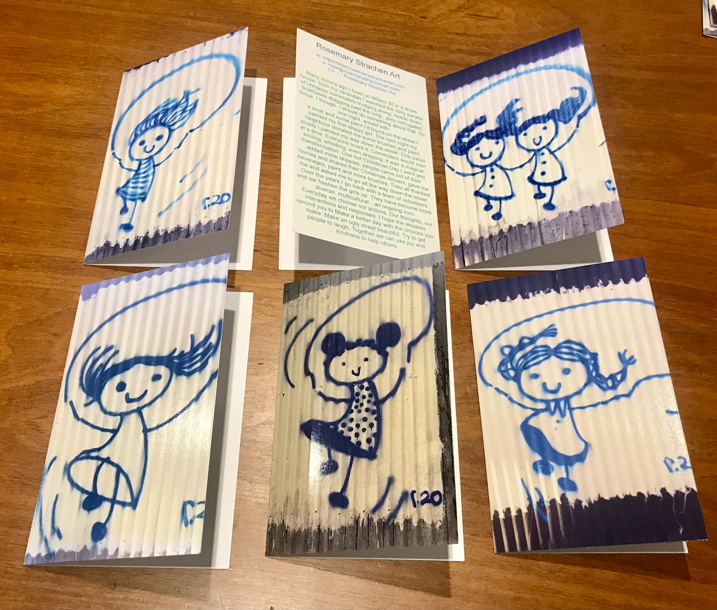 Skippy Girls art gift card set of 6